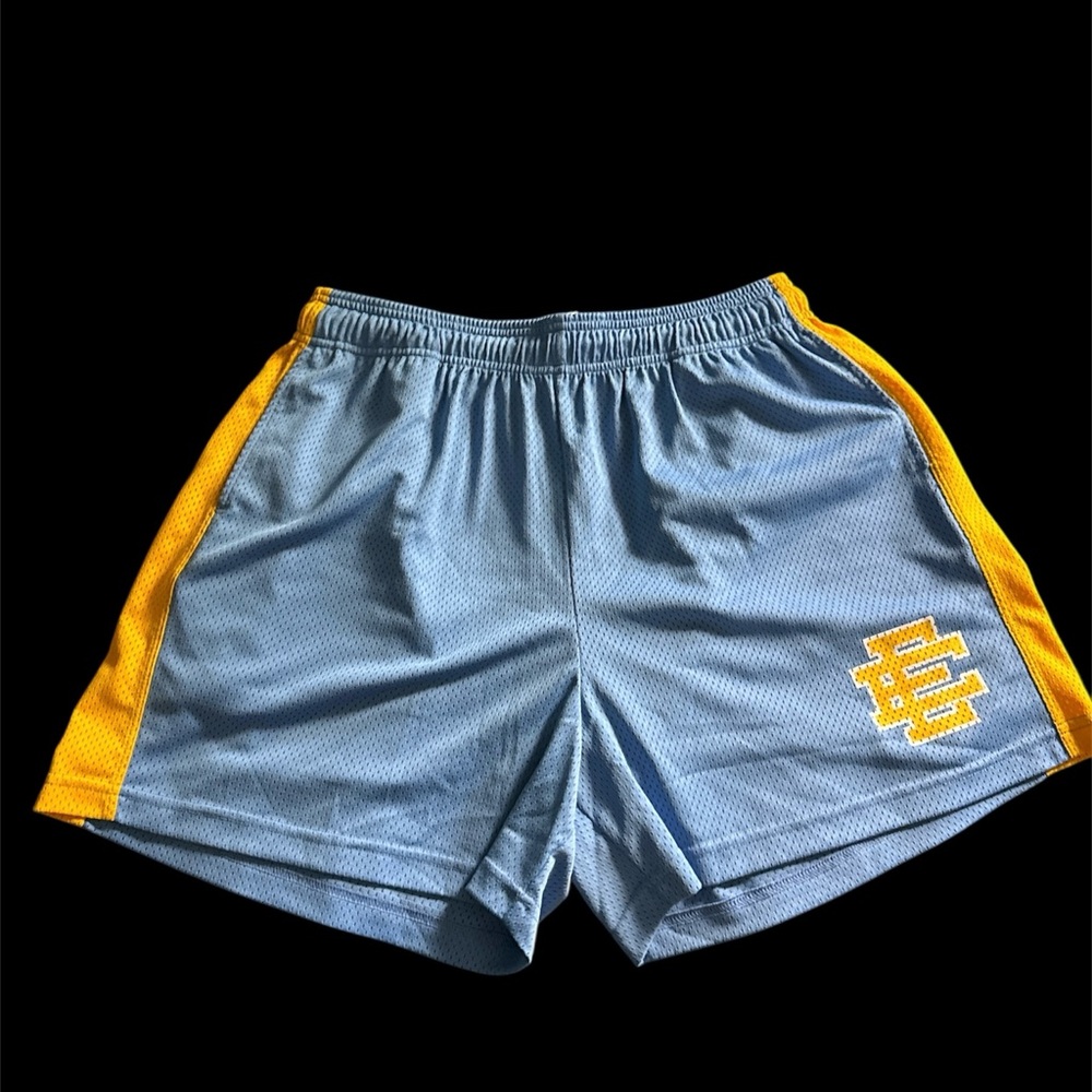 ‘UCLA’ Eric Emanuel Blue and Yellow Athletic Shorts